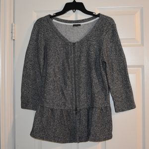 Express Gray Zip Up Sweater